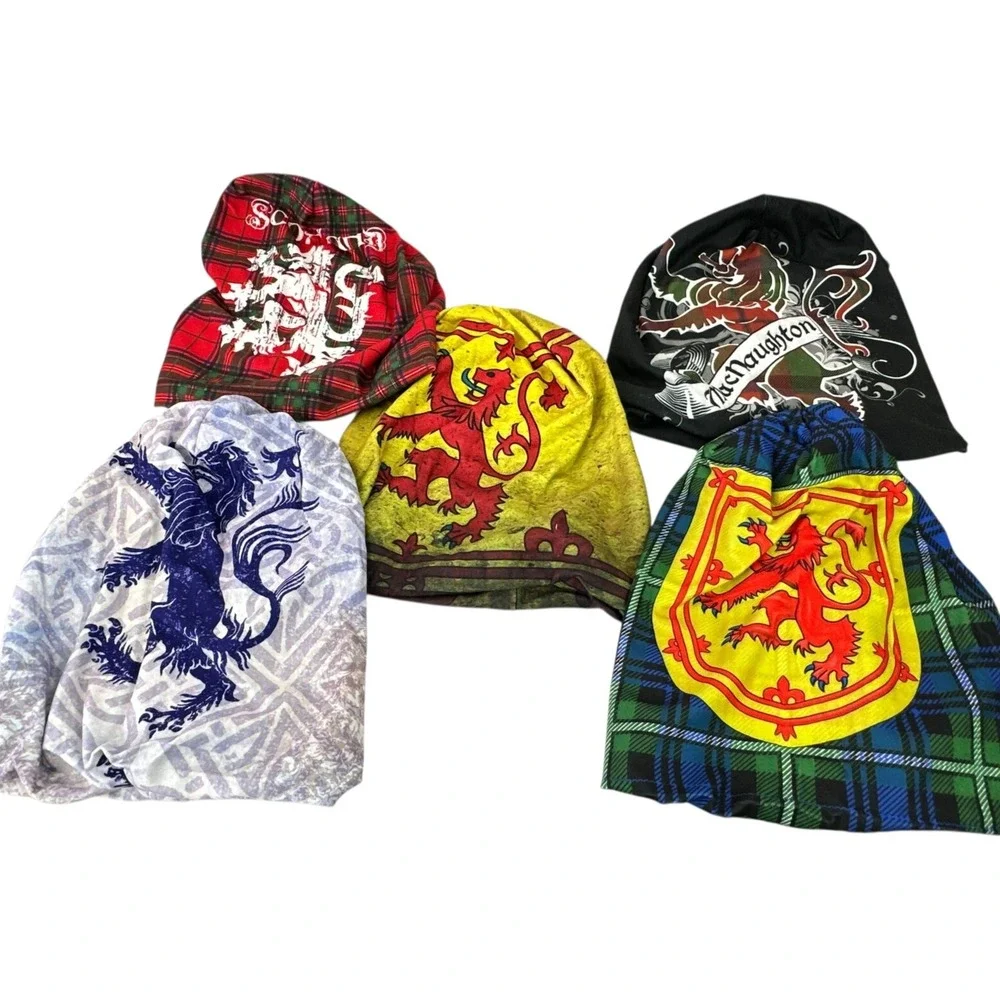 Celtic Beanie Hats /Stocking Caps Group of 5 Polyester/Elastane Colorful